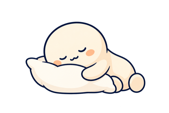 Sleep Puff resting on a pillow